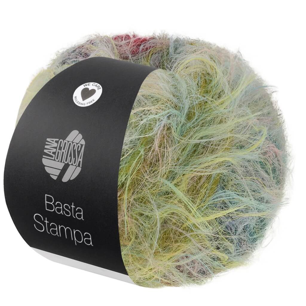 Lana Grossa 202 - Gelb/Mint/Hellblau/Flieder/Dunkelviolett Lana Grossa Basta Stampa Lieblingsgarn