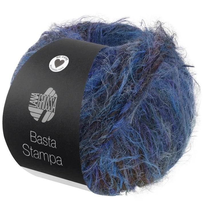 Lana Grossa 203 - Hellblau/Jeans/Royal/Dunkelbraun Lana Grossa Basta Stampa Lieblingsgarn