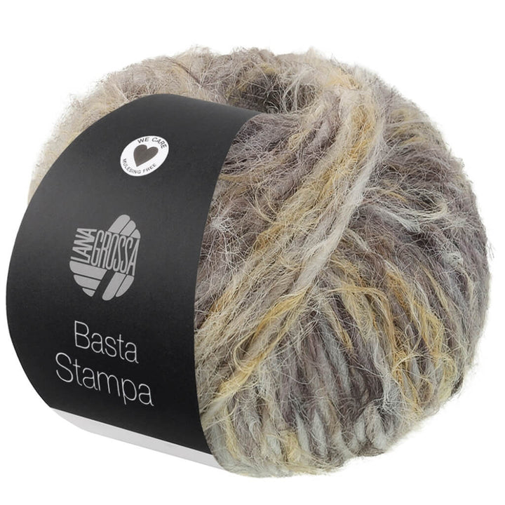 Lana Grossa 208 - Silber-/Hellgrau/Grau/Vanille Lana Grossa Basta Stampa Lieblingsgarn
