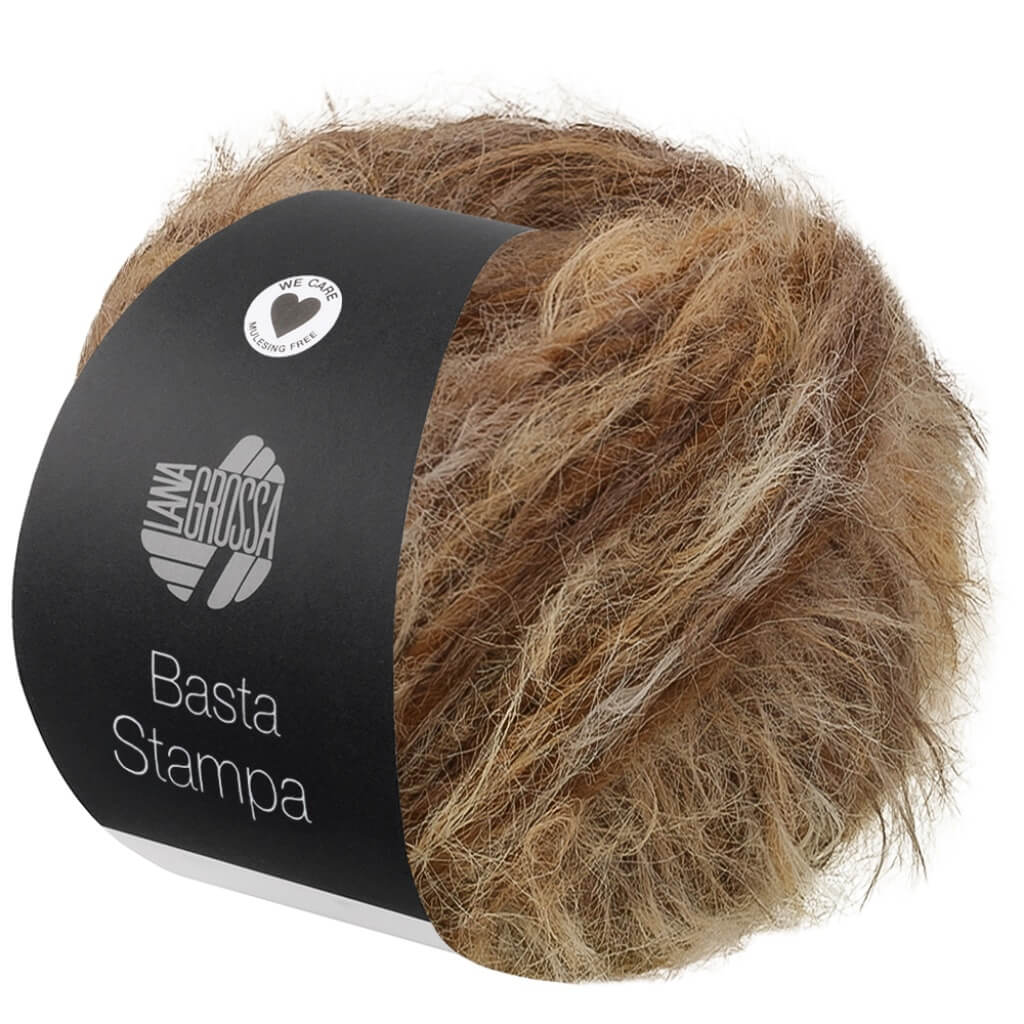 Lana Grossa 209 - Beige/Camel/Taupe/Graubraun Lana Grossa Basta Stampa Lieblingsgarn