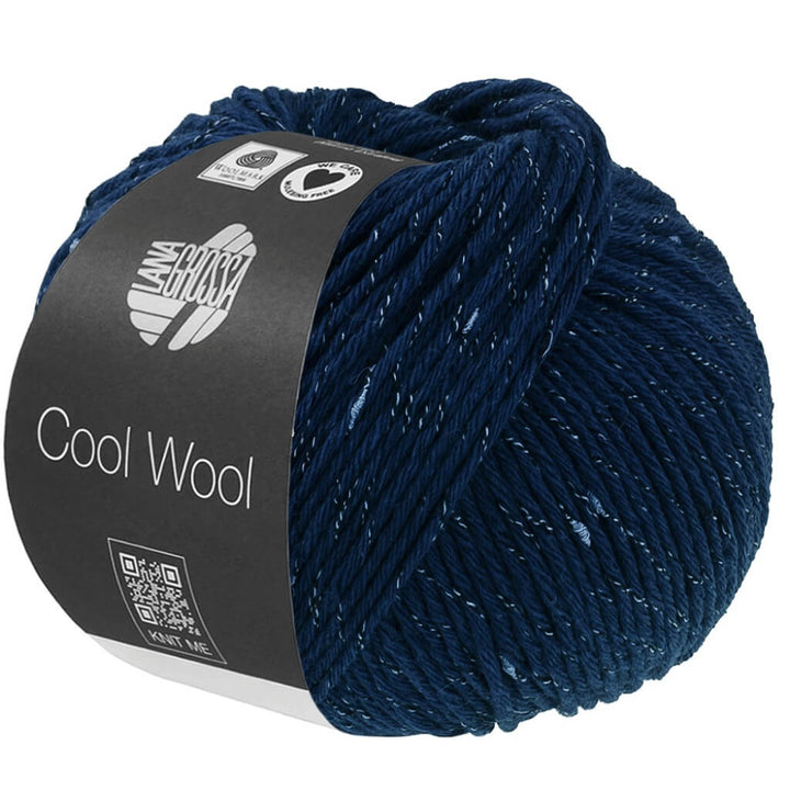 Lana Grossa 102 - Dunkelblau Lana Grossa Cool Wool Big Dots Lieblingsgarn