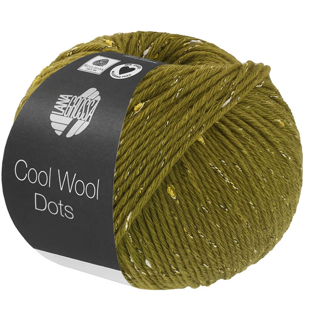 Lana Grossa 7 - Olivgrün Lana Grossa Cool Wool Dots Lieblingsgarn
