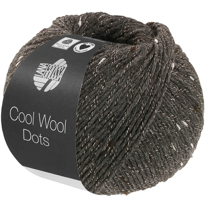 Lana Grossa 10 - Dunkelgrau Lana Grossa Cool Wool Dots Lieblingsgarn