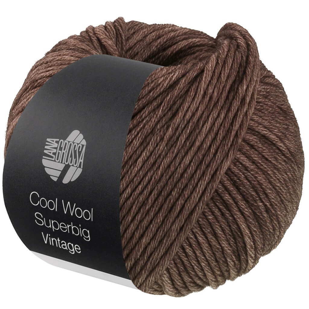 Lana Grossa 7284 - Dunkelbraun Lana Grossa Cool Wool Superbig Vintage Lieblingsgarn