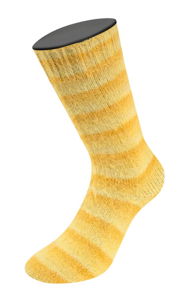 Lana Grossa 111 - Gelb/Dotter-/Safrangelb Lana Grossa Cosy Socks Soft Stripes Lieblingsgarn
