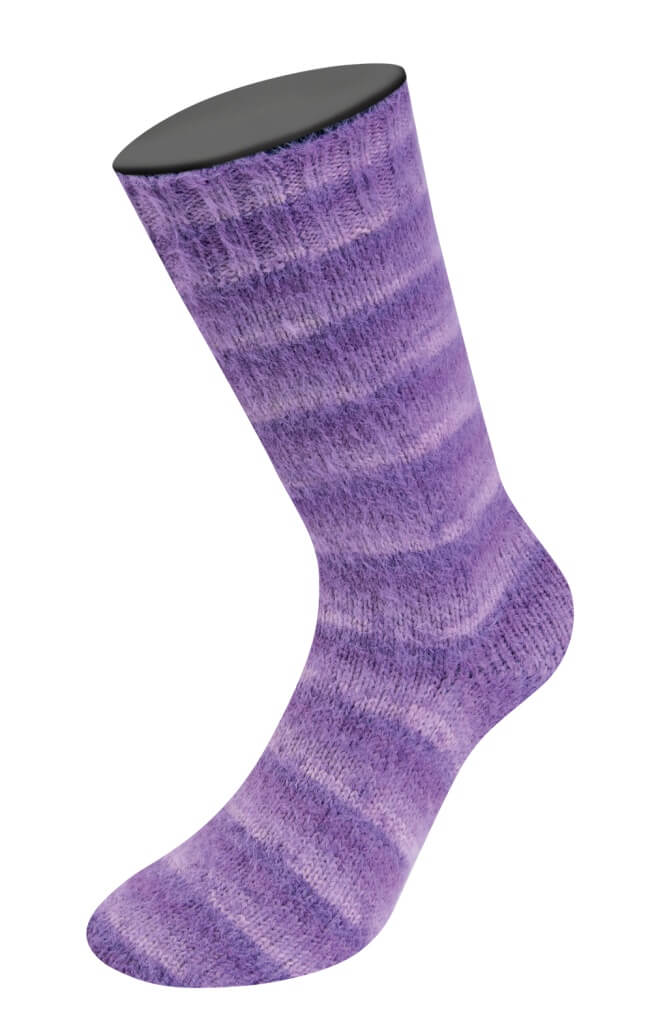 Lana Grossa 114 - Blasslila/Lila/Violett Lana Grossa Cosy Socks Soft Stripes Lieblingsgarn