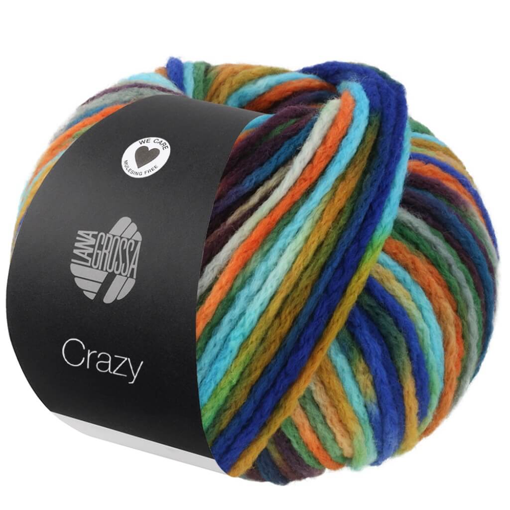 Lana Grossa 10 - Türkis/Orange/Senf/Royal Lana Grossa Crazy Lieblingsgarn