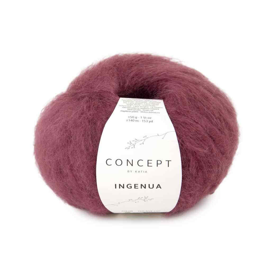 Katia Concept Ingenua, Farbe 058 Dunkelmalve – Mohair, Schurwolle und Synthetik bei Lieblingsgarn