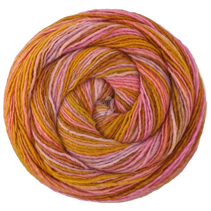 Lana Grossa 524 - Wüstengelb/Flieder/Rosa/Pink/Gelbbraun Lana Grossa Gomitolo Disegno Lieblingsgarn