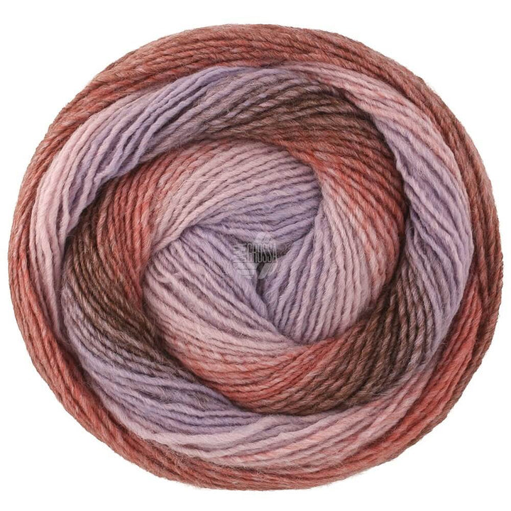 Lana Grossa 465 - Graubraun/Rosenholz/Mauve/Flieder Lana Grossa Gomitolo Versione - Bobbel Wolle Lieblingsgarn