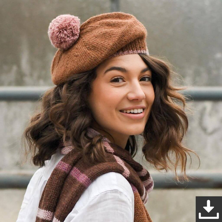 BC Garn Mütze Bente Beret Strickanleitung - BC Garn (PDF) Lieblingsgarn
