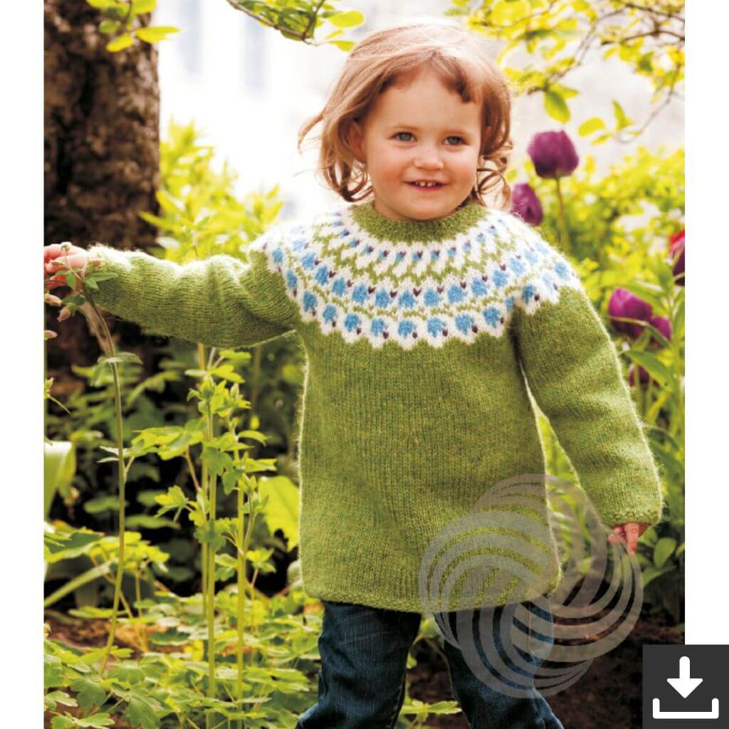 Lopi Pattern Kinderpullover Bláklukka Strickanleitung - Lopi (PDF) Lieblingsgarn