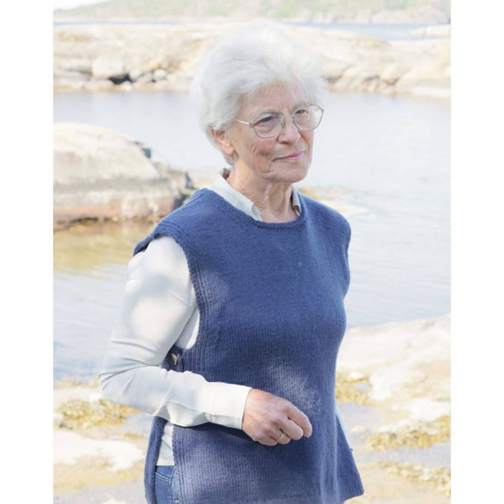 Drops Design Pattern Damen Pullunder Blue Night Vest Strickanleitung - Drops (PDF) Lieblingsgarn