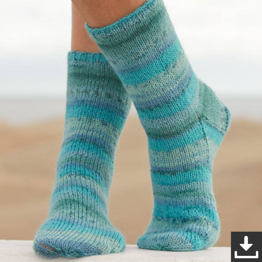 Drops Blue Notes Socken Strickanleitung - Drops Design (PDF) Lieblingsgarn