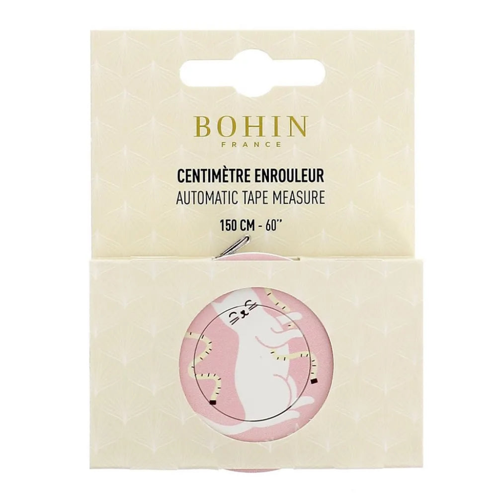 De Bondt B.V. Bohin Rollmaßband Katze Rosa Lieblingsgarn