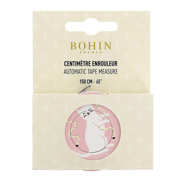 De Bondt B.V. Bohin Rollmaßband Katze Rosa Lieblingsgarn