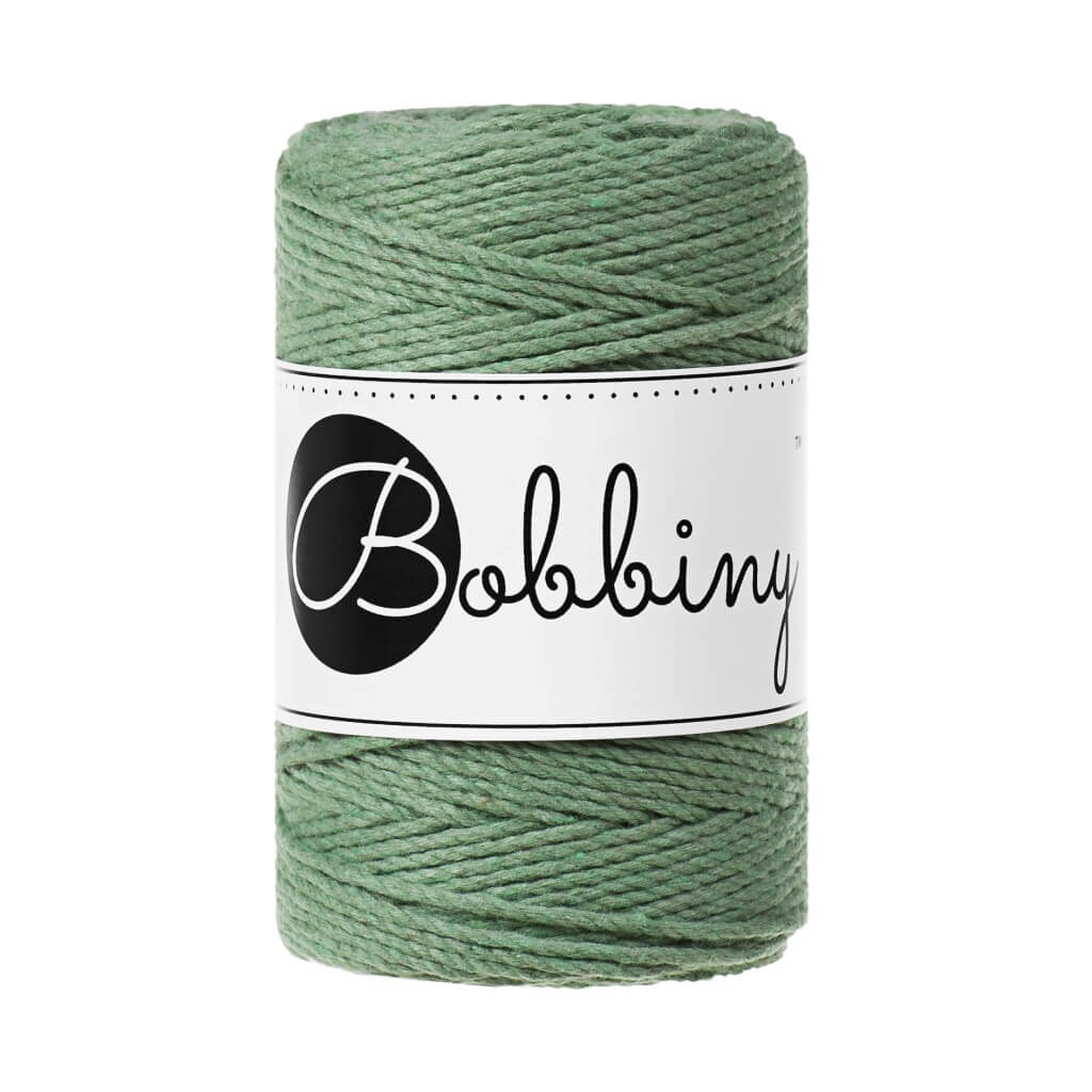 Bobbiny Eucalyptus Green Bobbiny Makramee Garn 1,5 mm x 100 m gedreht Lieblingsgarn