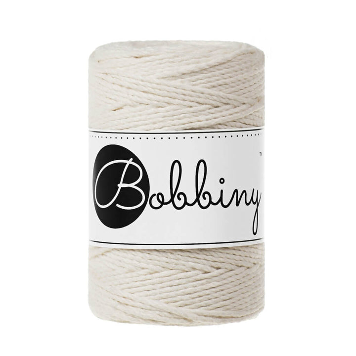 Bobbiny Natural Bobbiny Makramee Garn 1,5 mm x 100 m gedreht Lieblingsgarn