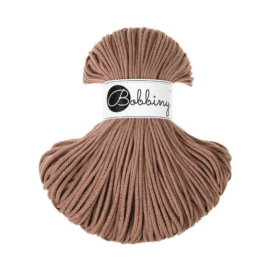 Bobbiny Makramee Mocha Mousse Bobbiny Kordel Junior 3mm x 100 m Lieblingsgarn