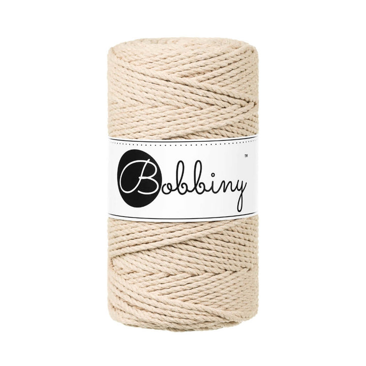 Bobbiny Warm Beige Bobbiny Makramee Garn 3mm gedreht Lieblingsgarn