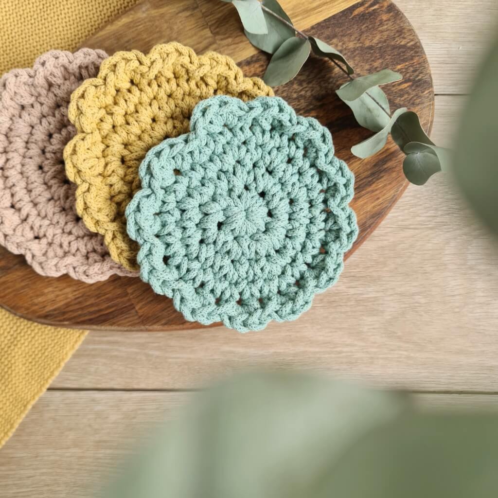 Bobbiny Pattern Blumenuntersetzer Häkelset - Bobbiny (PDF) Lieblingsgarn