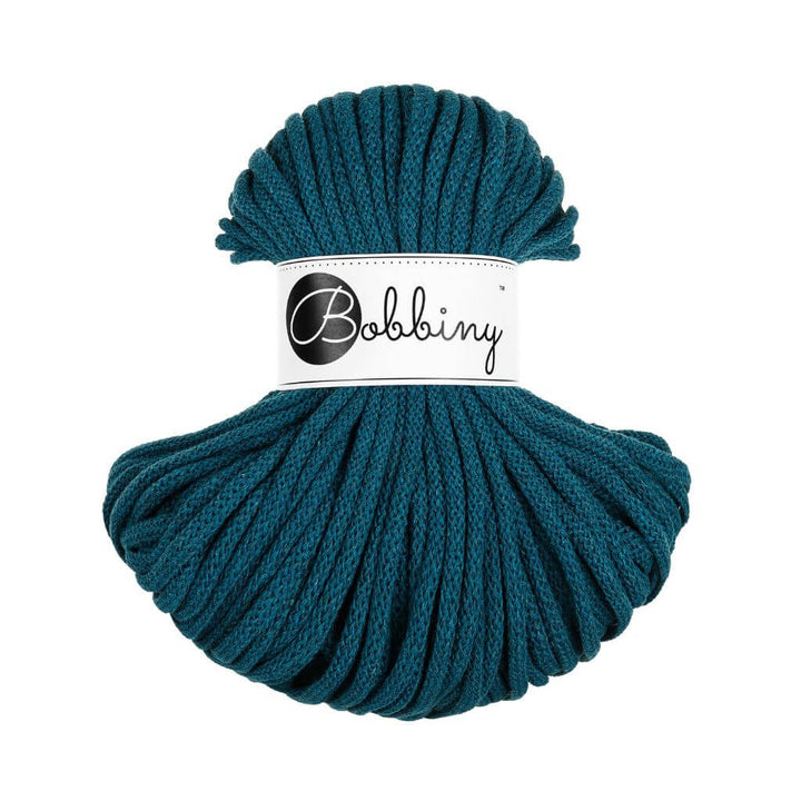 Bobbiny Makrameegarn Peacock Blue Bobbiny Premium Kordel 5 mm x 50 m Lieblingsgarn