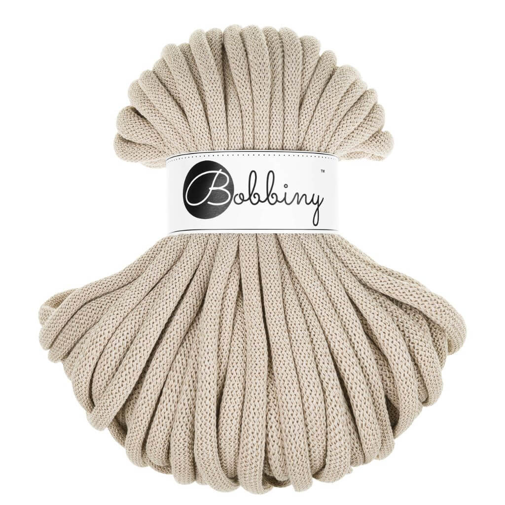 Bobbiny Beige Bobbiny Jumbo Kordel 9 mm x 30 m Lieblingsgarn