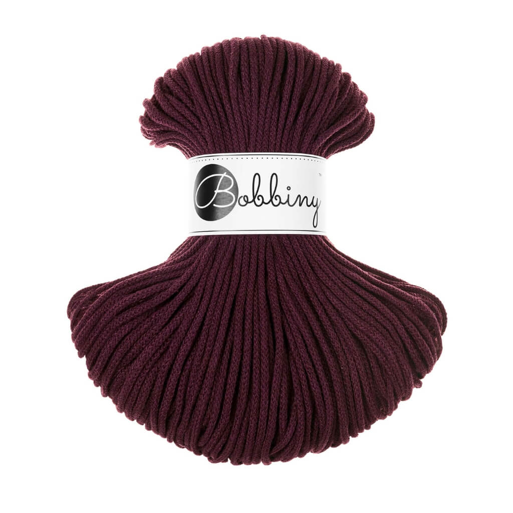 Bobbiny Makramee Burgundy Bobbiny Kordel Junior 3mm x 100 m Lieblingsgarn