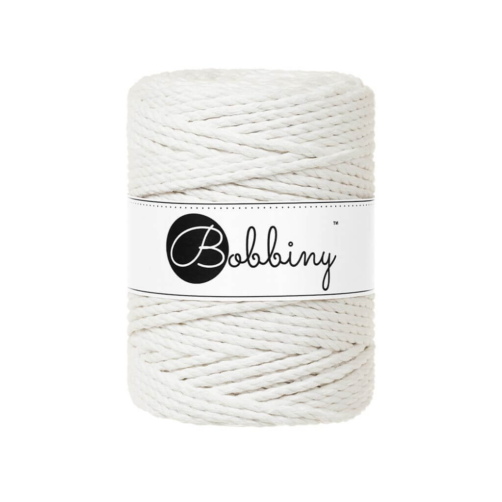 Bobbiny Makramee Off White Bobbiny Makramee Garn 5 mm x 100 m gedreht Lieblingsgarn