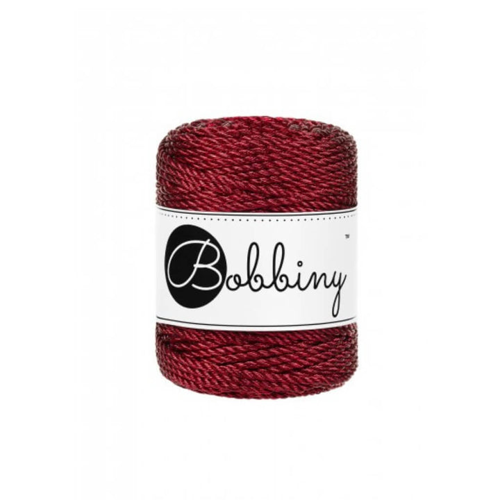 Bobbiny Metallic Red Bobbiny Metallic Makramee Garn 3 mm x 50 m gedreht Lieblingsgarn