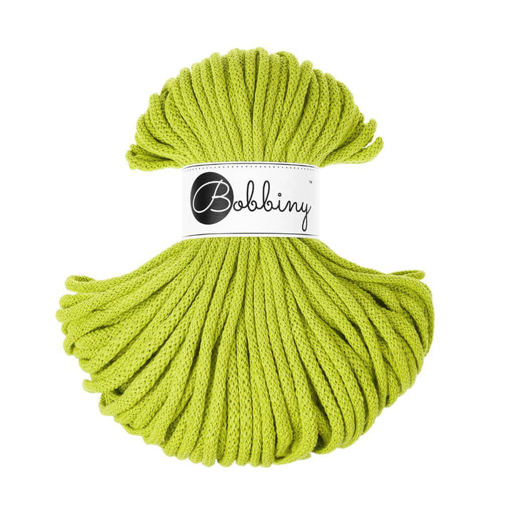 Bobbiny Makrameegarn Dopamine Lime Bobbiny Premium Kordel 5 mm x 50 m Lieblingsgarn