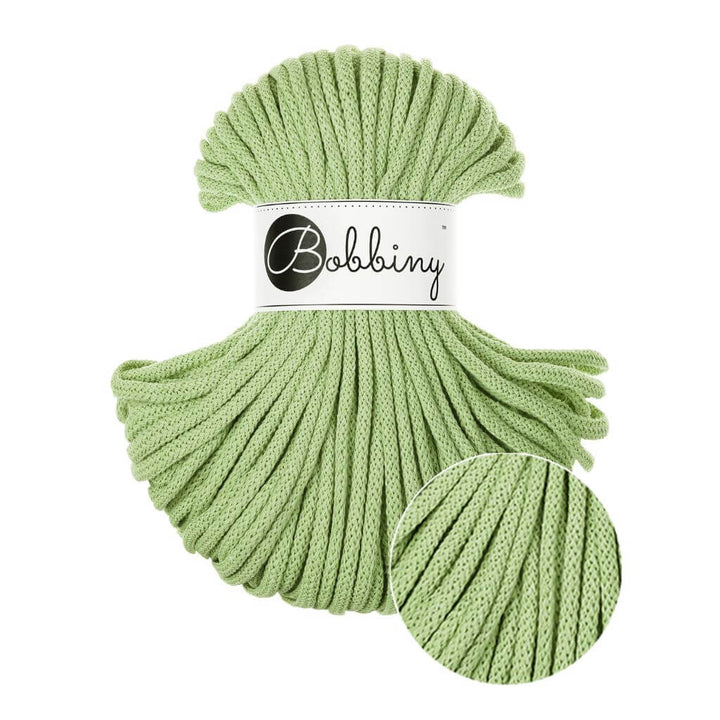 Bobbiny Makrameegarn Unicolor Matcha Bobbiny Premium Kordel 5 mm x 50 m Lieblingsgarn