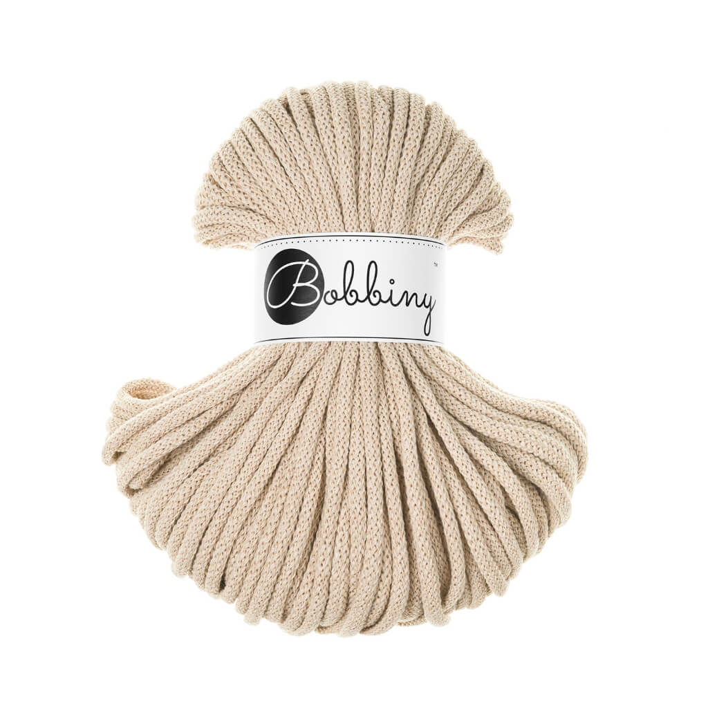 Bobbiny Makrameegarn Warm Beige Bobbiny Premium Kordel 5 mm x 50 m Lieblingsgarn