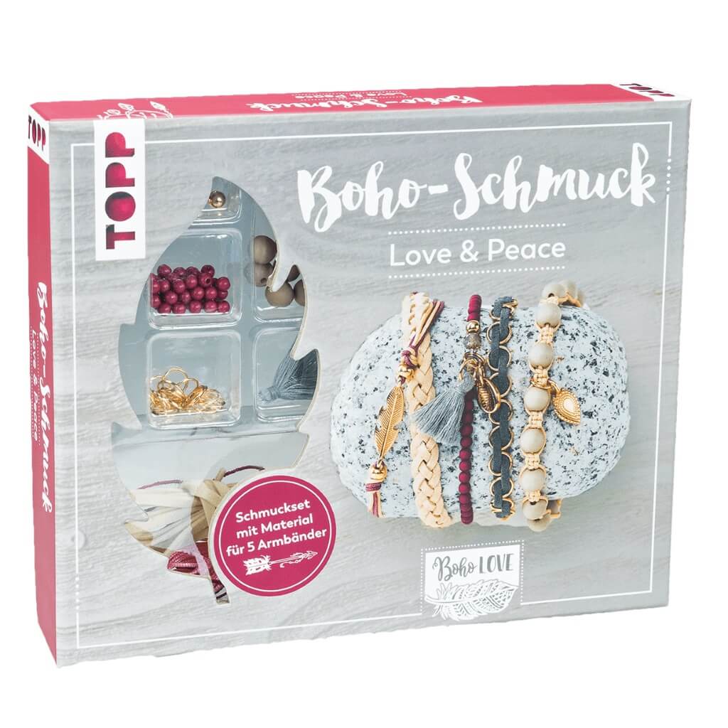 Topp TOPP Boho-Schmuck Love & Peace - Schmuckset Lieblingsgarn