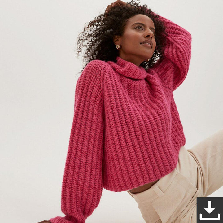 Lana Grossa Pattern Raglanpullover Strickset - Lana Grossa (PDF) Lieblingsgarn