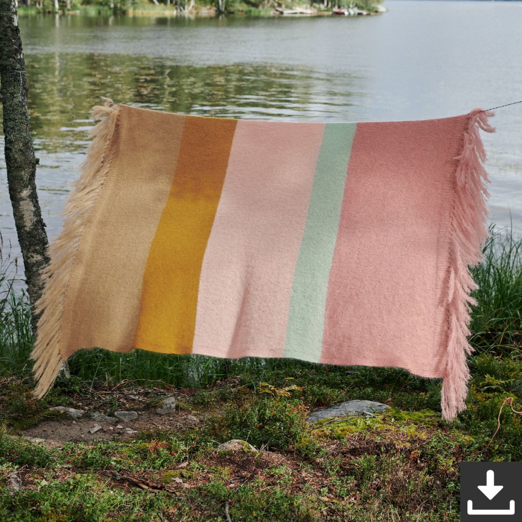 Lana Grossa Pattern Color-Block-Decke Strickset - Lana Grossa (PDF) Lieblingsgarn