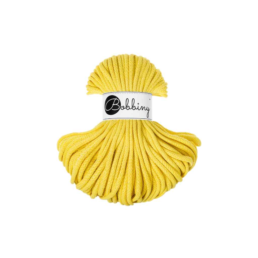 Bobbiny Makrameegarn Canary Yellow Bobbiny Premium Kordel 5 mm x 50 m Lieblingsgarn