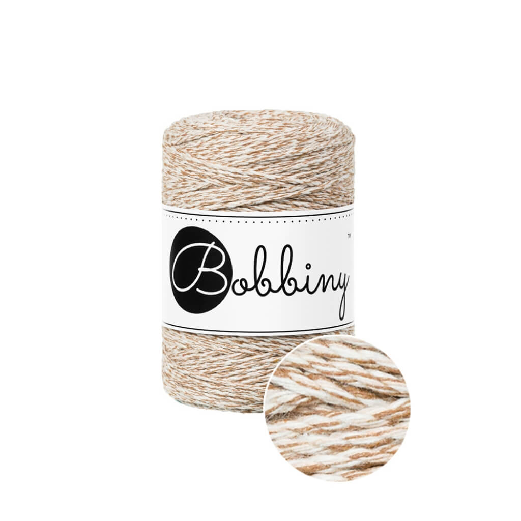 Bobbiny Caramel Shake Bobbiny Makramee Garn 1,5 mm x 100 m gedreht Lieblingsgarn
