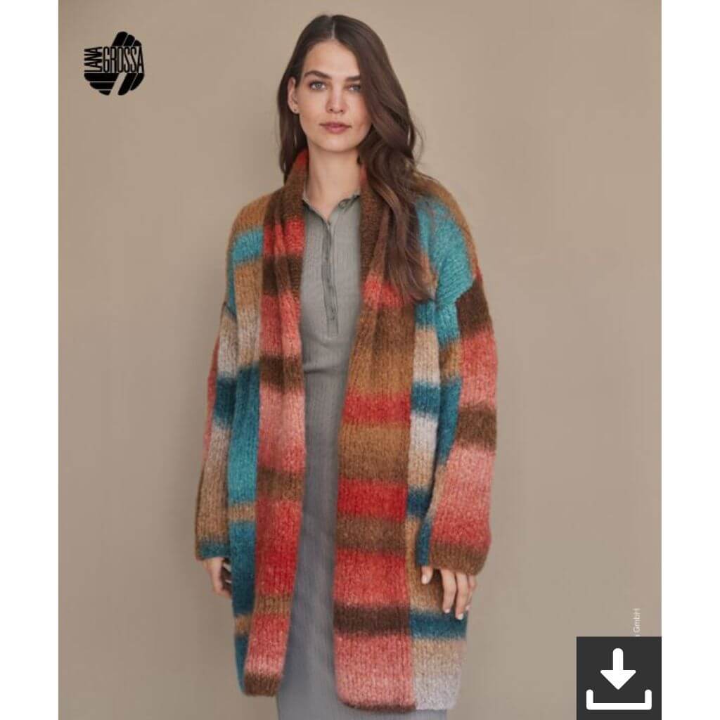 Lana Grossa Pattern Kuschelige Jacke Strickanleitung - Lana Grossa (PDF) Lieblingsgarn