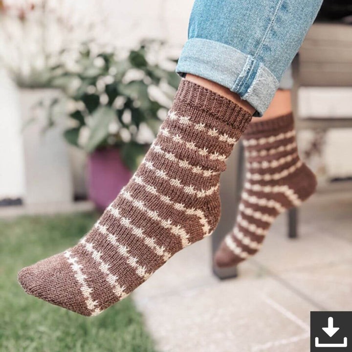 Carolin Balmes Pattern Friedas Mosaic Socken Strickanleitung - Carolin Balmes (PDF) Lieblingsgarn