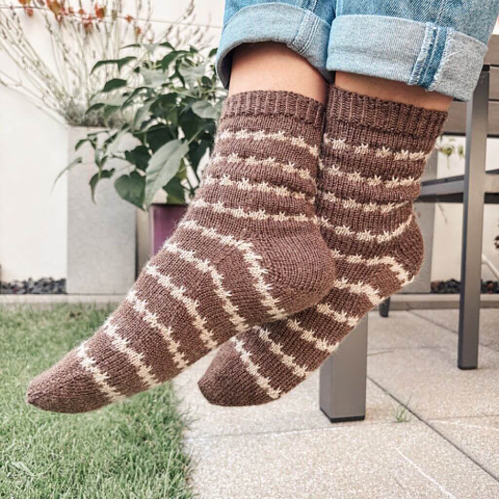 Carolin Balmes Pattern Friedas Mosaic Socken Strickanleitung - Carolin Balmes (PDF) Lieblingsgarn