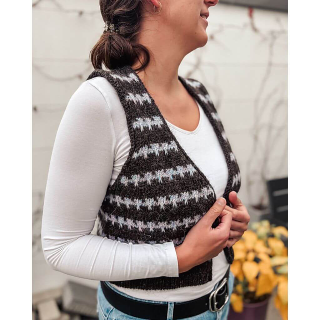 Carolin Balmes Pattern Friedas Mosaic Weste Strickanleitung - Carolin Balmes (PDF) Lieblingsgarn