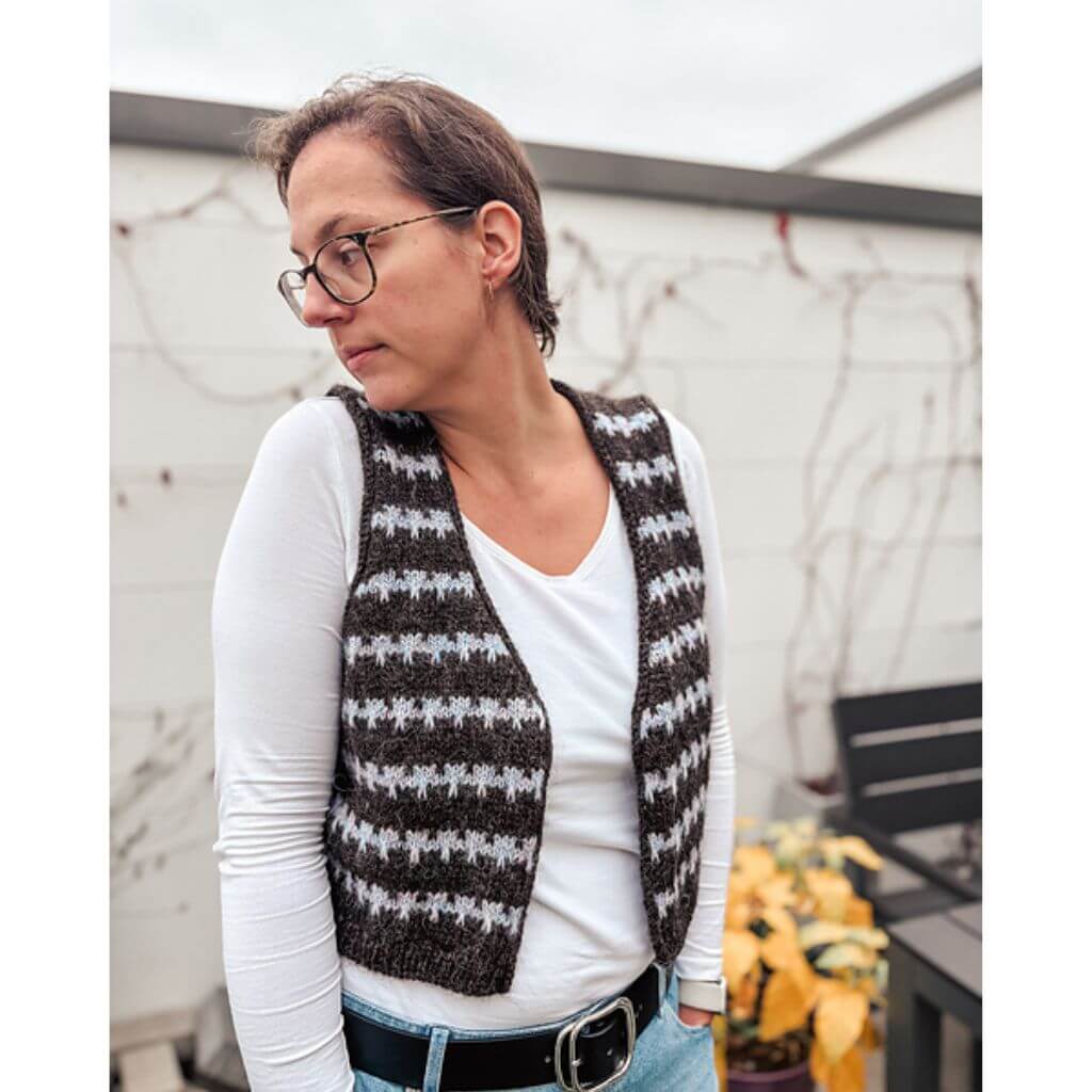 Carolin Balmes Pattern Friedas Mosaic Weste Strickanleitung - Carolin Balmes (PDF) Lieblingsgarn