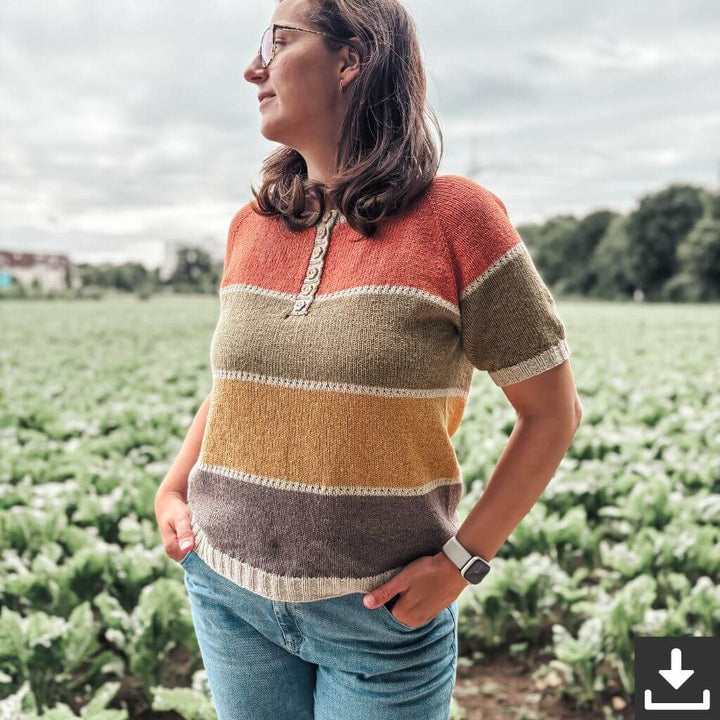 Carolin Balmes Bluse Hedis Blouse Strickanleitung - Carolin Balmes (PDF) Lieblingsgarn