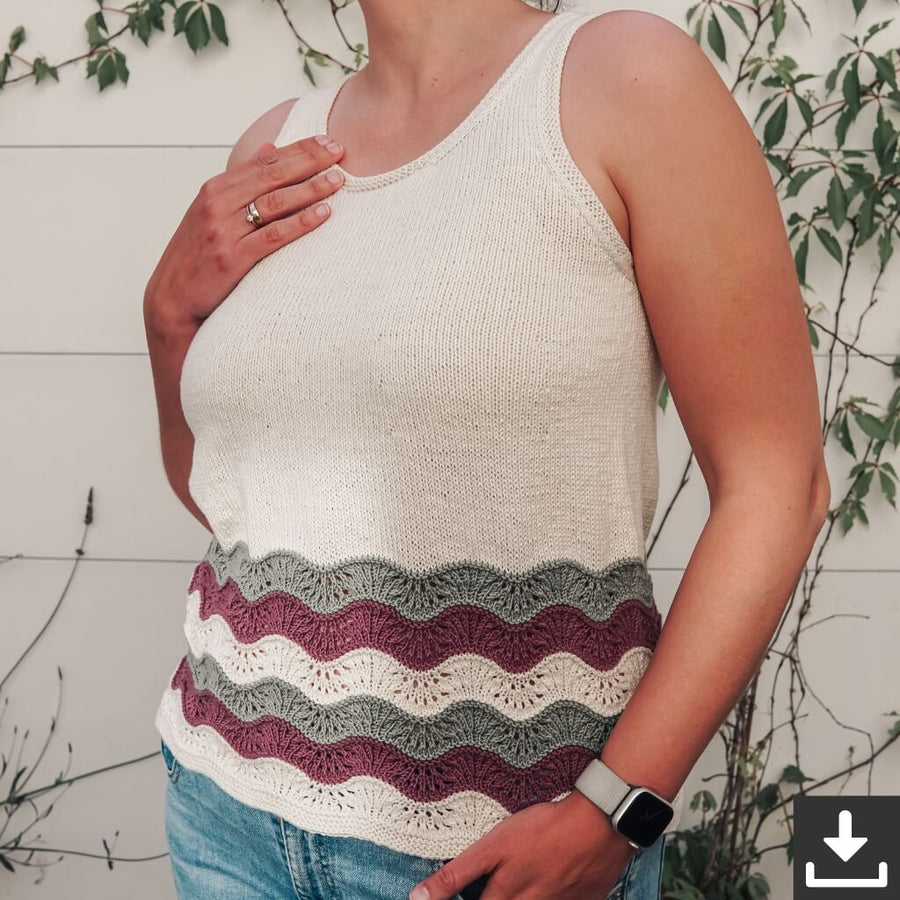 Carolin Balmes Lunas WaveTank Top Strickanleitung - Carolin Balmes (PDF) Lieblingsgarn
