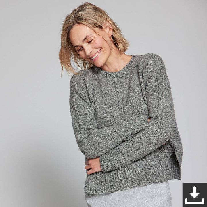Lana Grossa Pattern Pullover mit Kaschmir Strickset - Lana Grossa (PDF) Lieblingsgarn