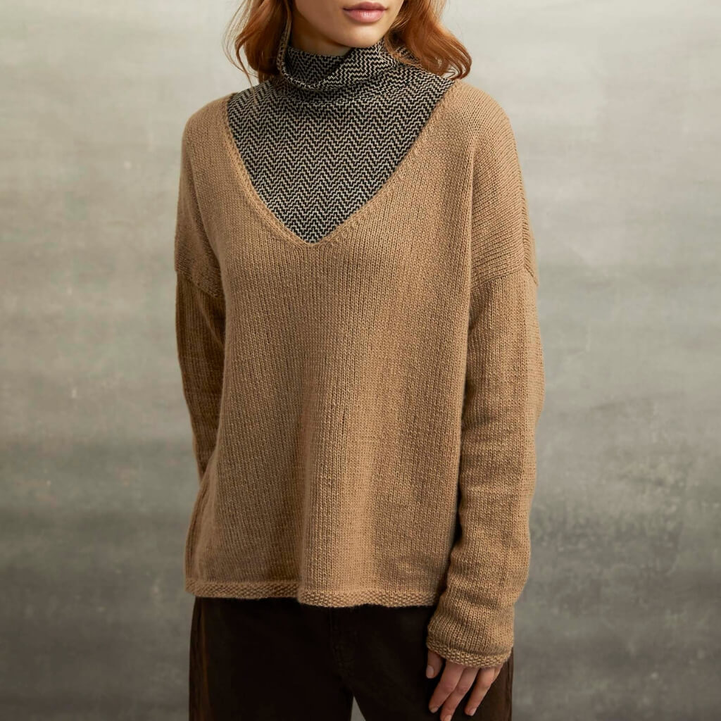Lang Yarns Pattern Pullover mit V-Ausschnitt Strickset - Lang Yarns (PDF) Lieblingsgarn