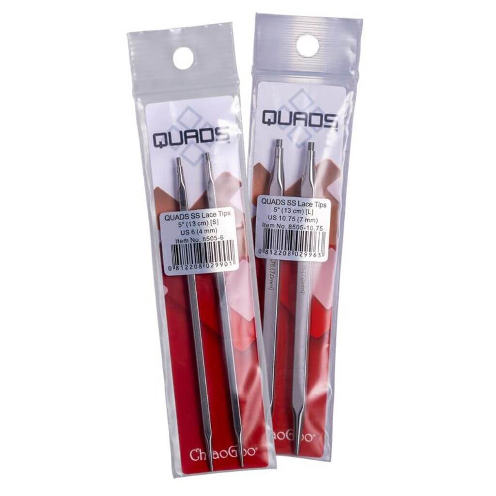 ChiaoGoo 10 cm / 3,25 mm ChiaoGoo Quads Lace auswechselbare Nadelspitzen Lieblingsgarn