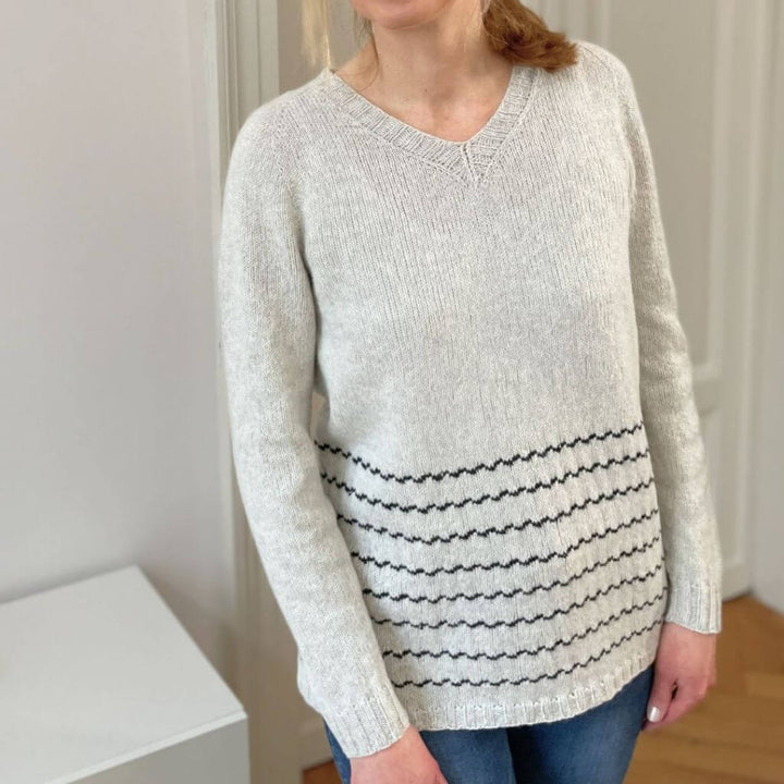 Christina Körber-Reith Pullover Ripple Stripes V-Neck Strickanleitung - Christina Körber-Reith (PDF) Lieblingsgarn