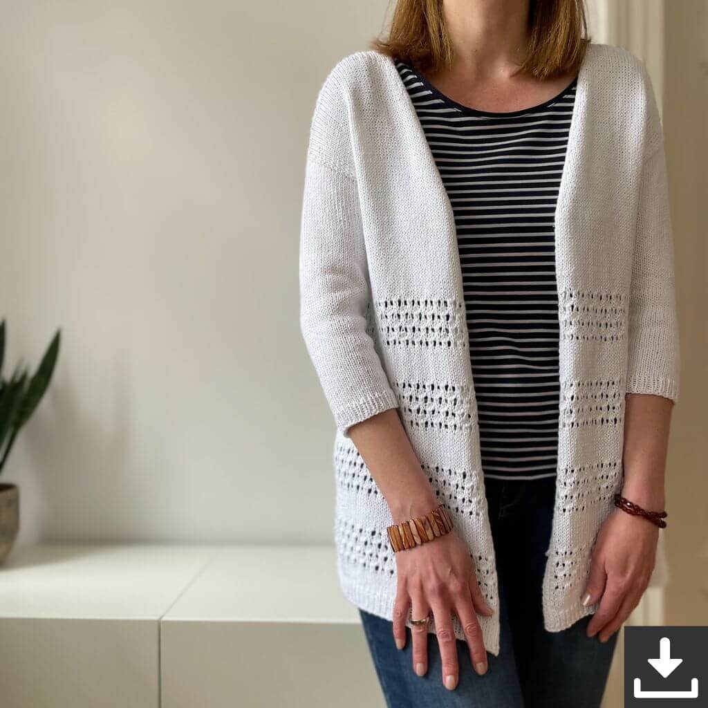Christina Körber-Reith Gestreifter Cardigan Strickanleitung - Christiana Körber-Reith (PDF) Lieblingsgarn